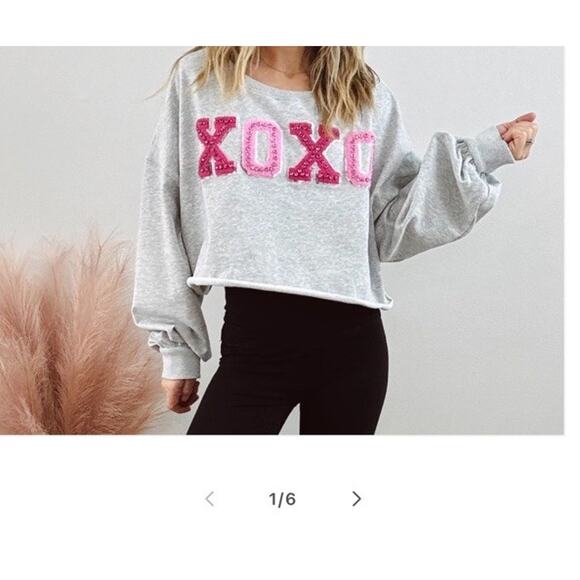 Altar'd State Tops - altar d state Xoxo Cropped Sweatshirt